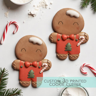 Gingerbread Boy Cookie Cutter - Winter Christmas Cookie Cutter - 3D Printed Cookie Cutter - TCK84213
