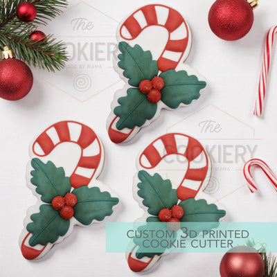 Candy CaneCookie Cutter - Winter Christmas Cookie Cutter - 3D Printed Cookie Cutter - TCK84217