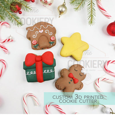 Mini Christmas Elements Set - Mini Christmas Cookie Cutters - Winter Cookie cutters - 3D Printed Cookie Cutter - TCK84218 - Set of 4