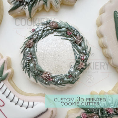 Christmas Wreath Cookie Cutter - Winter Christmas Cookie Cutter - 3D Printed Cookie Cutter - TCK87301