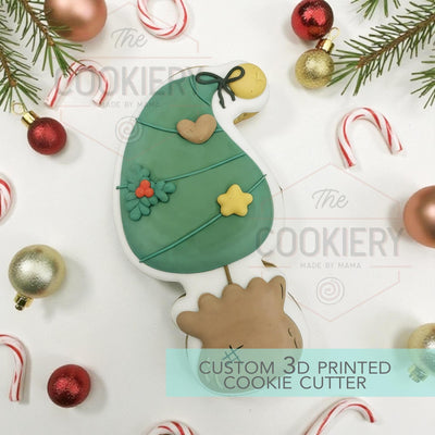 Burlap Christmas Tree Cookie Cutter - Winter Christmas Cookie Cutter - 3D Printed Cookie Cutter - TCK84214