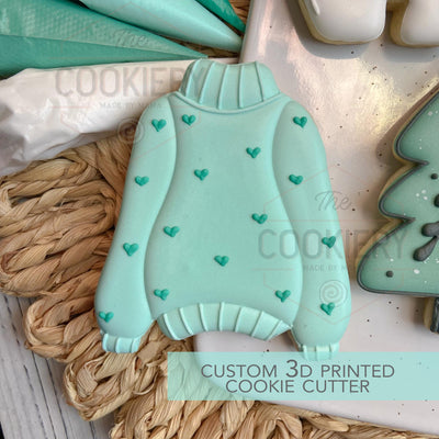 Knitted Sweater Cookie Cutter - Winter Christmas Cookie Cutter - 3D Printed Cookie Cutter - TCK82184