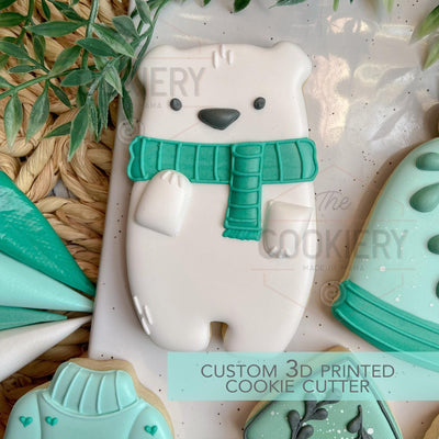 Polar Bear Cookie Cutter - Winter Christmas Cookie Cutter - 3D Printed Cookie Cutter - TCK82182