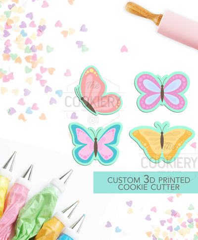 Mini Butterflies Cookie Cutter Set - Mini Cookie Cutters - 3D Printed Cookie Cutter - TCK21127 - Set of 4