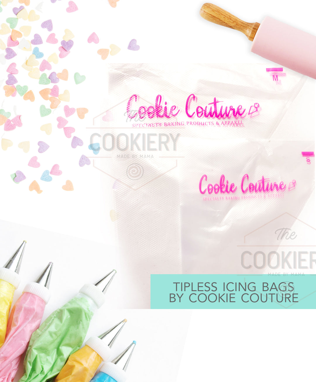 Tipless Piping Bags Icing Bags By Cookie Couture –