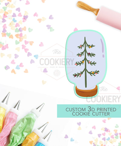 Tree in Glass Jar Cookie Cutter - Christmas Cookie Cutter - Winter Cutter -   3D Printed Cookie Cutter - TCK87130