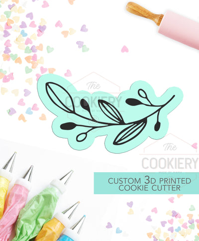 Leaf Wreath Cookie Cutter - Wedding Floral Cookie Cutter Plaque - 3D Printed Cookie Cutter - TCK49125
