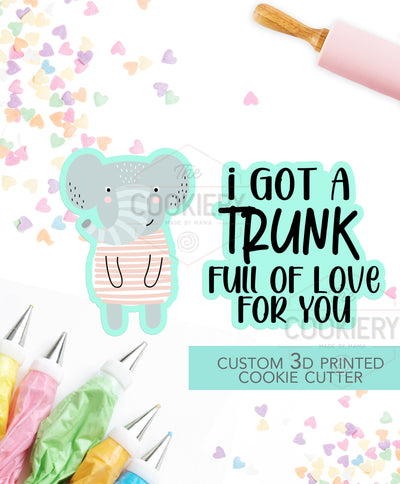 Trunk Full of Love - 2 PC Set  - Valentine&#39;s Day puns Cookie Cutters - Platter Cookie cutters - 3D Printed Cookie Cutter - TCK47110