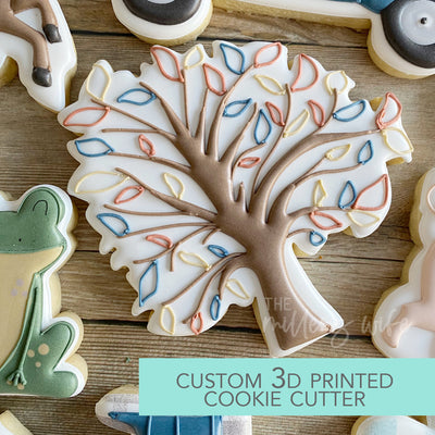 Tree with Leaves Cutter - Autumn Cookie Cutter - Spring Cookie Cutter -   3D Printed Cookie Cutter - TCK85132