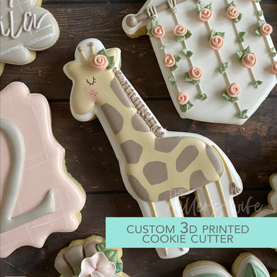 Tall Giraffe Cookie Cutter - Safari Animals Cookie Cutter -  3D Printed Cookie Cutter - TCK85138