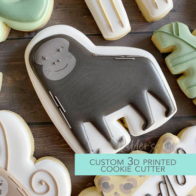 Gorilla Cookie Cutter - Safari Animals Cookie Cutter -  3D Printed Cookie Cutter - TCK85141