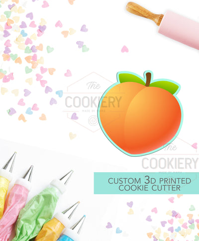 Peach Emoji Cookie Cutter - Valentine&#39;s Day Cookie Cutter -  3D Printed Cookie Cutter - TCK47119