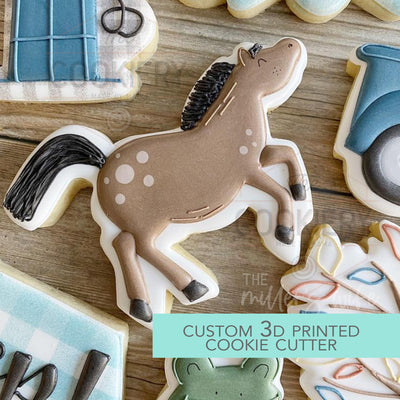 Horse Cookie Cutter -  Barnyard Cookie Cutter -   3D Printed Cookie Cutter - TCK85170