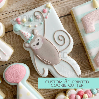 Birthday Monkey Cookie Cutter -  Birthday Animals Cookie Cutter -   3D Printed Cookie Cutter - TCK85163