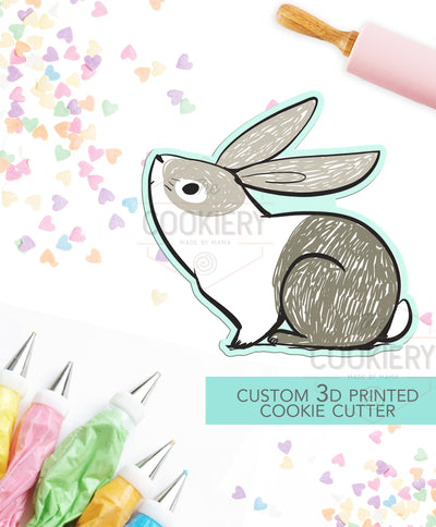 Cute Bunny Cookie Cutter  - Easter Cookie Cutter - 3D Printed Cookie Cutter -TCK13131