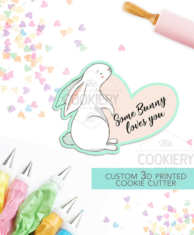 Rabbit Hear Cookie Cutter - Valentine&#39;s Day Cookie Cutter - 3D Printed Cookie Cutter - TCK47123