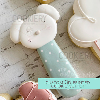 Bear Rattle Cookie Cutter - Baby Shower Cutter  - 3D Printed Cookie Cutter - TCK85235