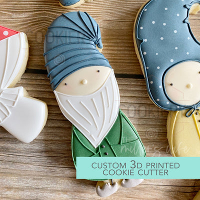 Skinny Gnome Cookie Cutter - Cute Forest Gnome Cutter  - 3D Printed Cookie Cutter - TCK85238