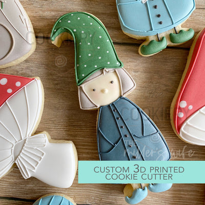 Skinny Girl Gnome Cookie Cutter - Cute Forest Gnome Cutter  - 3D Printed Cookie Cutter - TCK85240