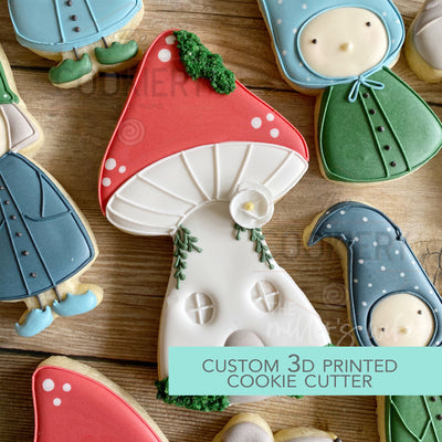 Skinny Toadstool Cookie Cutter - Cute Forest Gnome Cutter  - 3D Printed Cookie Cutter - TCK85241