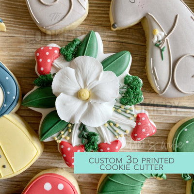 Mushroom Floral Cluster Cookie Cutter - Gnome Forest Cutter  - 3D Printed Cookie Cutter - TCK85249