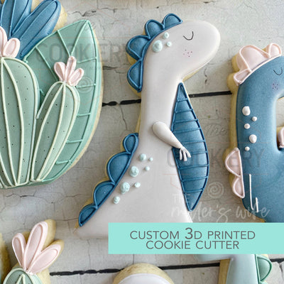 Dinosaur Cookie Cutter - Cute Dino Cookie Cutter -  3D Printed Cookie Cutter - TCK85210