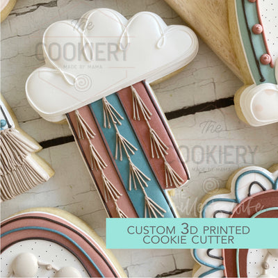 Cloud with Tassels Cookie Cutter - Rainbow Cutter  - 3D Printed Cookie Cutter - TCK85216