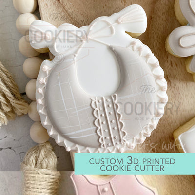Baby Frilly Bib Cookie Cutter - Baby Shower Cutter  - 3D Printed Cookie Cutter - TCK85229