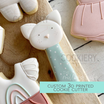 Bunny Rattle Cookie Cutter - Baby Shower Cutter  - 3D Printed Cookie Cutter - TCK85234
