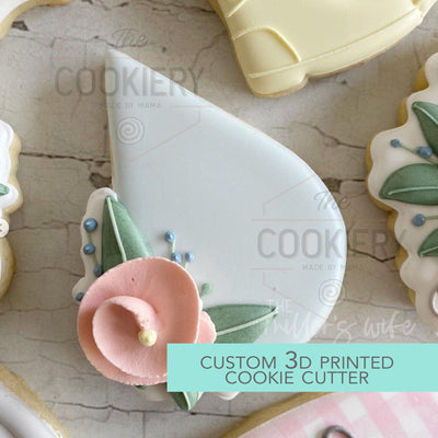 Floral Raindrop Cookie Cutter - Spring Cookie Cutter  - 3D Printed Cookie Cutter - TCK88102