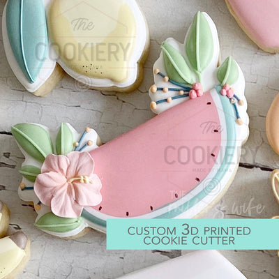 Floral Watermelon Cookie Cutter - Summer Fruits Cookie Cutter  - 3D Printed Cookie Cutter - TCK88127