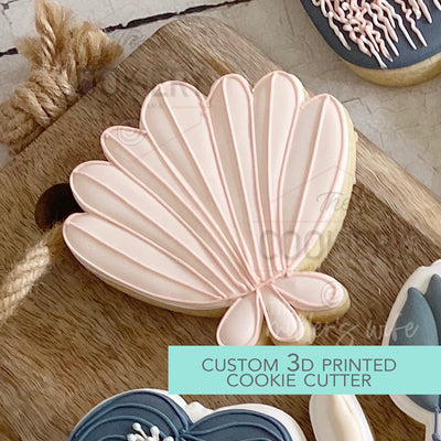 Seashell Cookie Cutter -  Under the Sea Cookie Cutter -   3D Printed Cookie Cutter - TCK88156