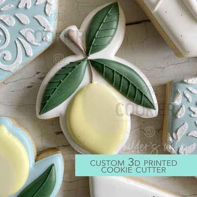 Lemon Branch Cookie Cutter - Summer Fruits Cookie Cutter  - 3D Printed Cookie Cutter - TCK88154
