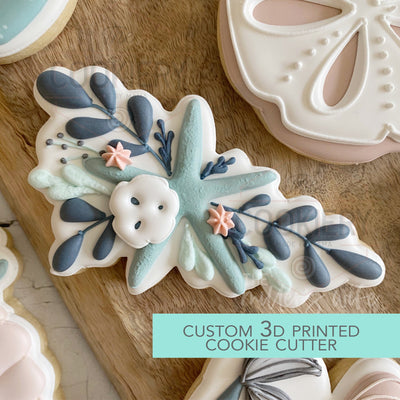 Coral Starfish Cluster Cookie Cutter -  Under the Sea Cookie Cutter -   3D Printed Cookie Cutter - TCK88157