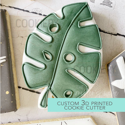 Monstera Leaf Cookie Cutter, Tropical leaf Cookie Cutter - 3D Printed Cookie Cutter - TCK88185