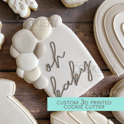 Balloon Plaque Cookie Cutter,  Boho Cookie Cutter - 3D Printed Cookie Cutter - TCK88189