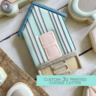 Beach Hut Cookie Cutter -  Summer Cookie Cutter -   3D Printed Cookie Cutter - TCK88206