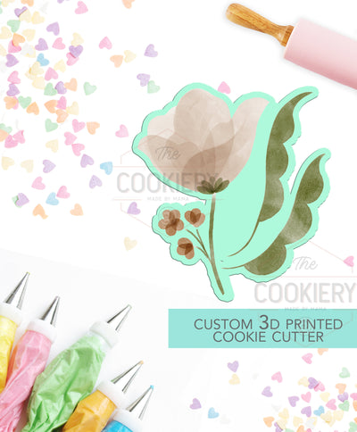 Floral Cluster Cookie Cutter, Gardening Cookie Cutter - 3D Printed Cookie Cutter - TCK49131