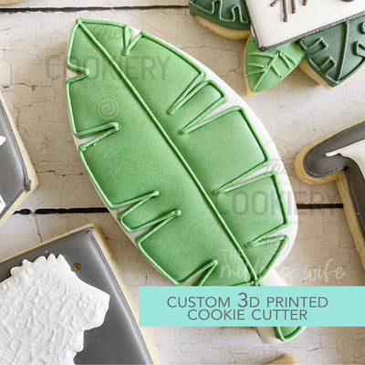 Banana Leaf Cookie Cutter, Tropical leaf Cookie Cutter - 3D Printed Cookie Cutter - TCK88185