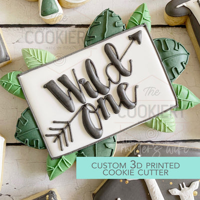 Tropical Leaf Plaque, Tropical leaf Cookie Cutter - 3D Printed Cookie Cutter - TCK88187