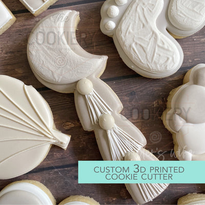 Moon Garland  Cookie Cutter,  Boho Cookie Cutter - 3D Printed Cookie Cutter - TCK88191