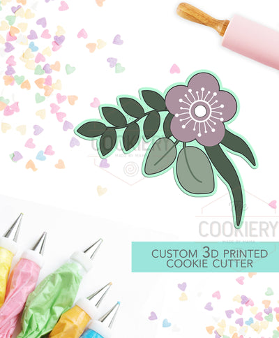 Corner floral cluster Cutter - Floral Cookie Cutter - 3D Printed Cookie Cutter - TCK13147