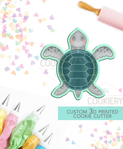 Sea Turtle Cutter -  Summer Cookie Cutter -   3D Printed Cookie Cutter - TCK29113