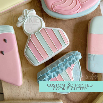 Bikini Cookie Cutter -  Summer Cookie Cutter -   2pc cutter - 3D Printed Cookie Cutter - TCK88208