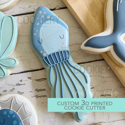 Squid Cookie Cutter -  Under the Sea Cookie Cutter -   3D Printed Cookie Cutter - TCK88220