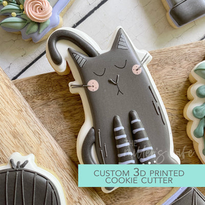 Black Cat Cookie Cutter - Halloween - Cookie Cutter -  3D Printed Cookie Cutter - TCK88239