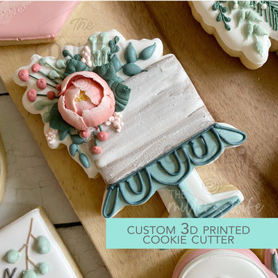 Floral Cake Cookie Cutter - Birthday Cookie Cutter  - 3D Printed Cookie Cutter - TCK88274