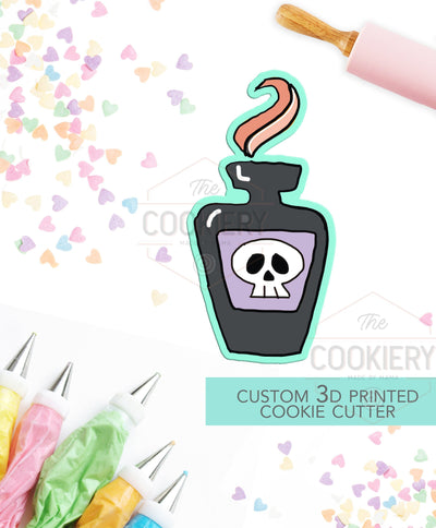 Witch's Potion- Halloween Poison Bottle- Cookie Cutter -  3D Printed Cookie Cutter - TCK63127