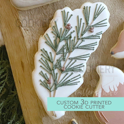 Christmas Pine Greenery - Christmas Cookie Cutter   - 3D Printed Cookie Cutter - TCK88288