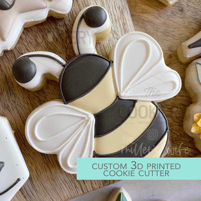 Chubby Bee Cookie Cutter  - Spring Cookie Cutter - 3D Printed Cookie Cutter -TCK88270